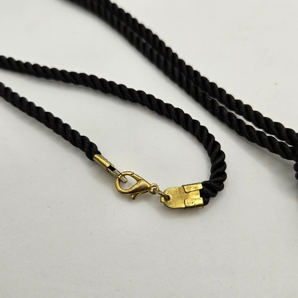 Murano Style Lampwork Glitter Glass Snake Pendant with Cord Necklace - Picture 4 of 7